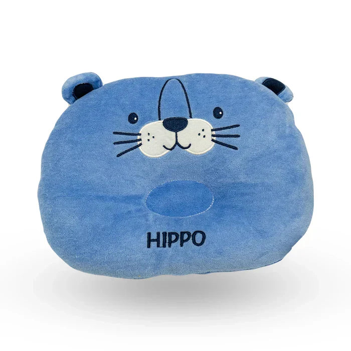 Hippo Blue Bear Soft Head Pillow