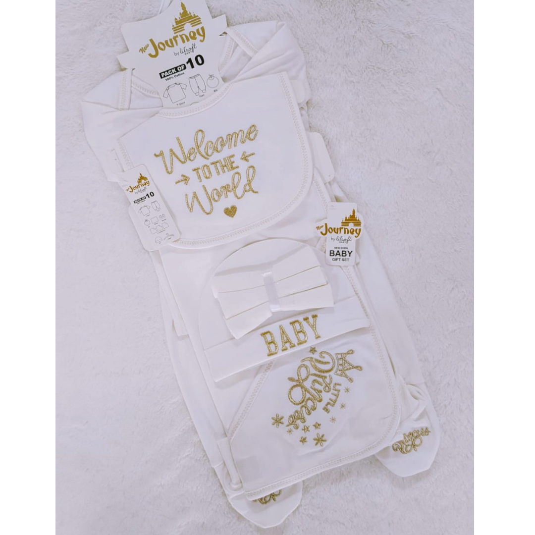 Infant 10 Pc All in one  suit set (0-3 months)