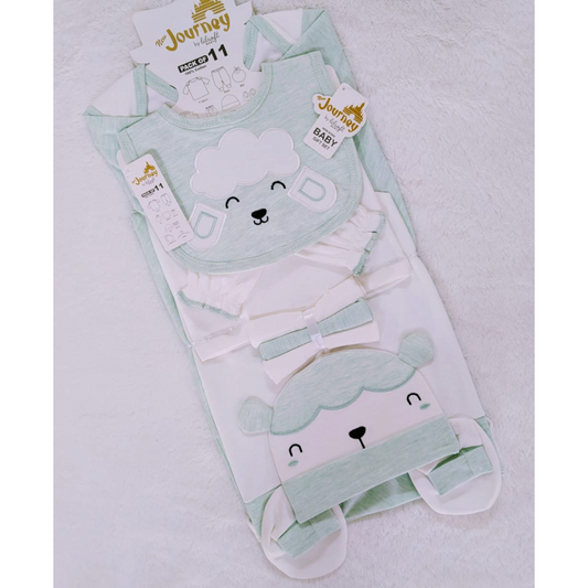 New born 11 Pc All in one Baby Sheep suit set (0-3 months)