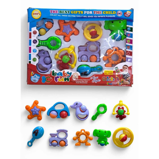 kids 10 pc rattles set