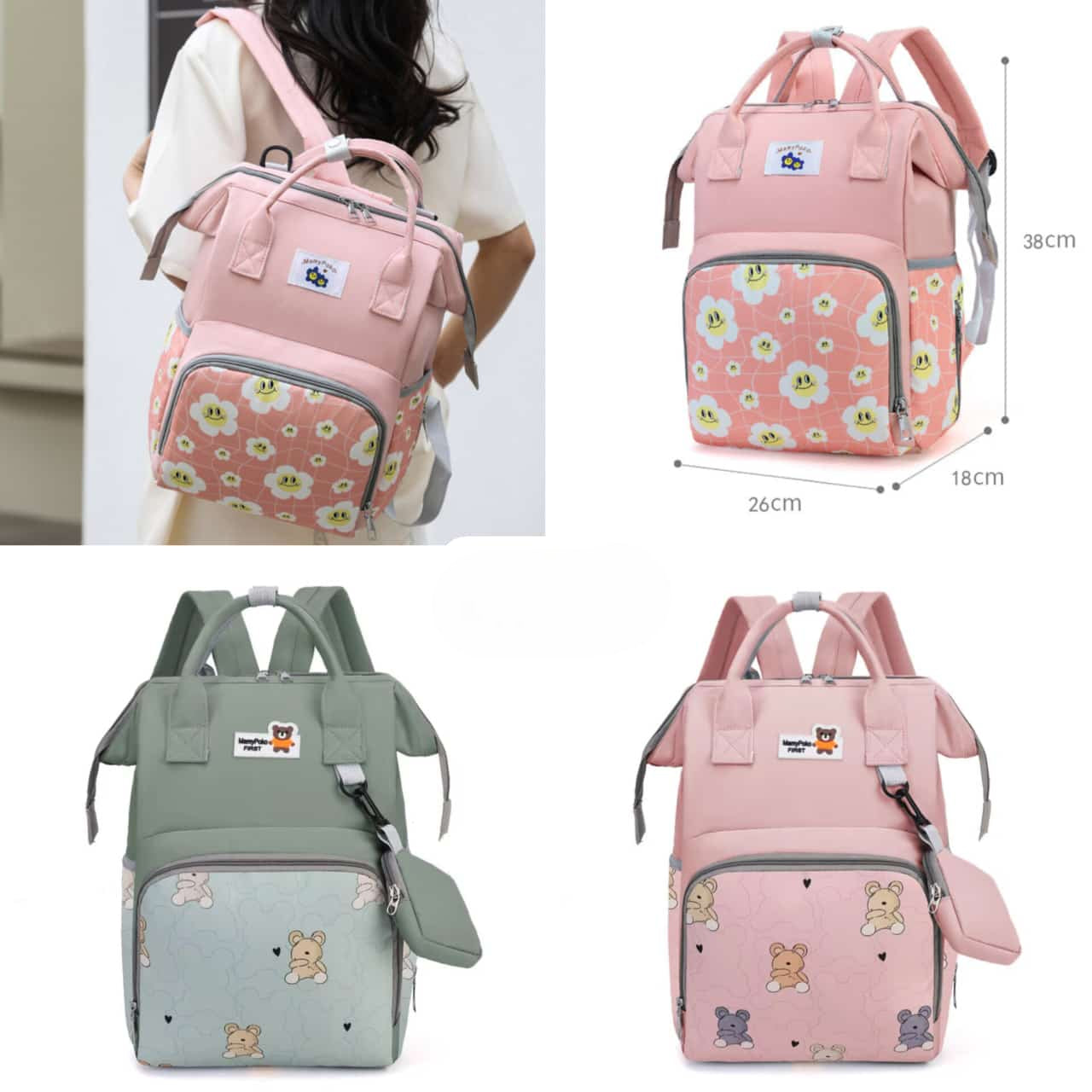 Pink Diaper bag for kids