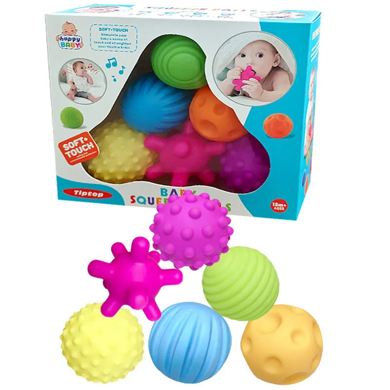 Massage Soft Ball Set | 6 Pcs Sensory & Sports Toy for Kids