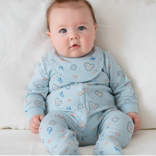 Blue Fleece 5-Piece Newborn Starter Set