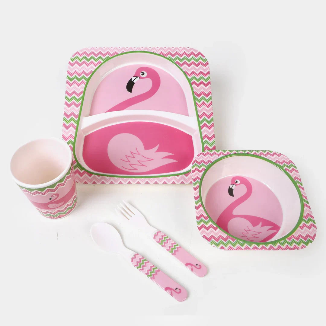 Kids 5 Pc Bamboo fiber Feeding Tableware Set