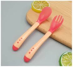 Baby 2 Pc Color Changing Fork & Spoon