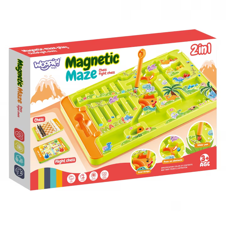 Kids 2 in 1 Magnetic Maze with Chess