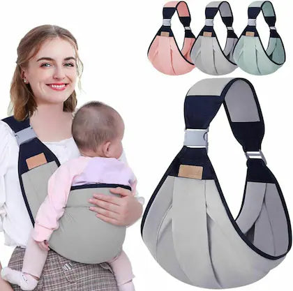 Kidzo Baby Sling Carrier | Ergonomic, Adjustable & Breathable Wrap for Newborns and Infants