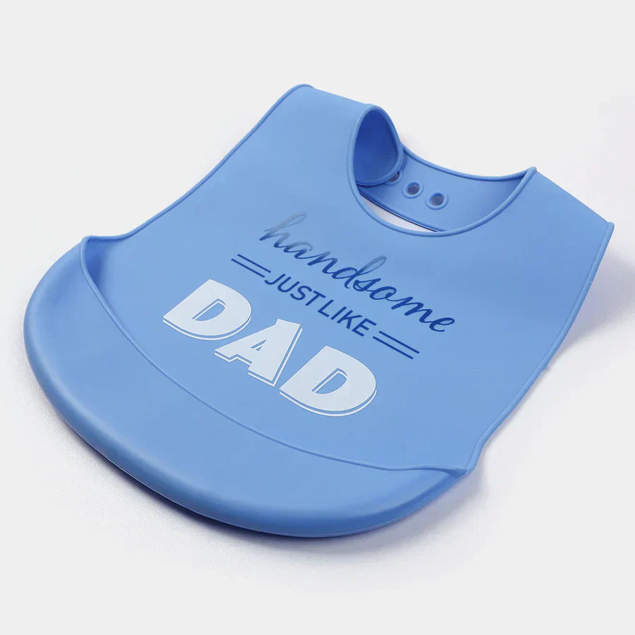 Handsome Just like Dad Baby silicon Bib